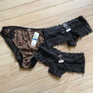 3-NWT XL lingerie panty assortment